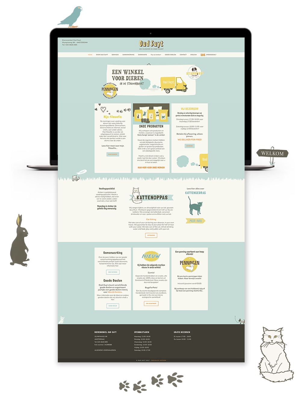 website design pet shop Brand identity and webdesign for pet shop